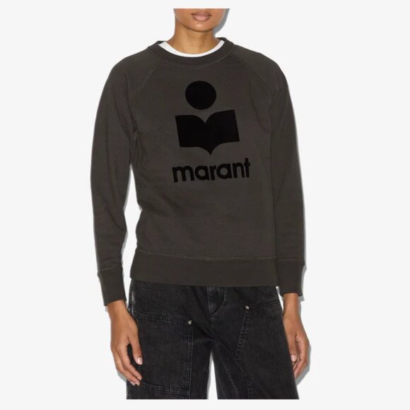 ISABEL ETOILE MARANT Milly MillyNY Sweatshirt Sweater Cotton Logo Women 36,Small - Picture 1 of 13